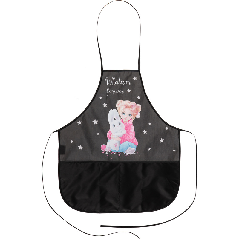 Изображение товара Фартук для труда Феникс+ Девочка и зайка чёрный