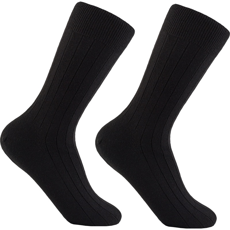 Изображение товара Мужские шерстяные носки черные с полосой размер 27 качество ГОСТ