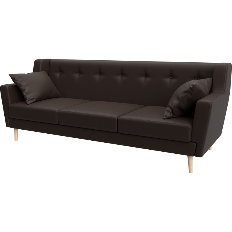 Изображение товара Диван трёхместный Horeca Брайтон 3 коричневый экокожа