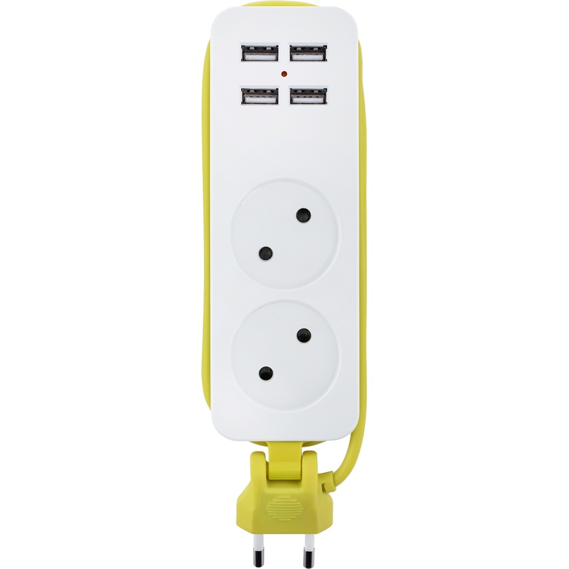 Изображение товара Удлинитель Старт С/У S 2x1- 4 USB A 5/90 на 2 розетки и 1.5 м