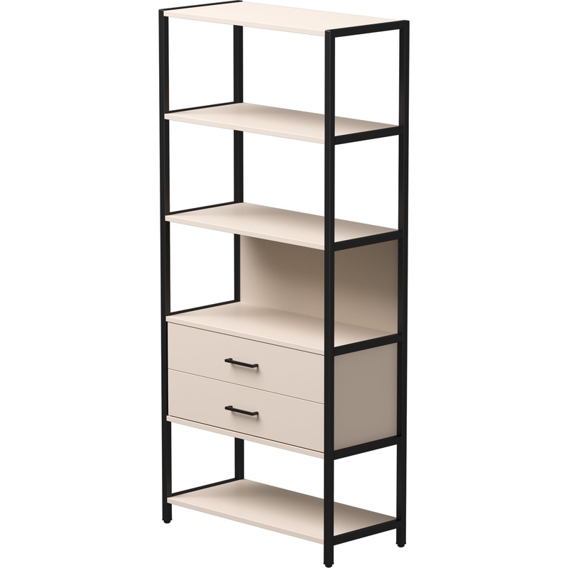 Изображение товара Стеллаж для документов EVO 254ST5GU9005 кашемир/чёрный 830х385х1840 мм