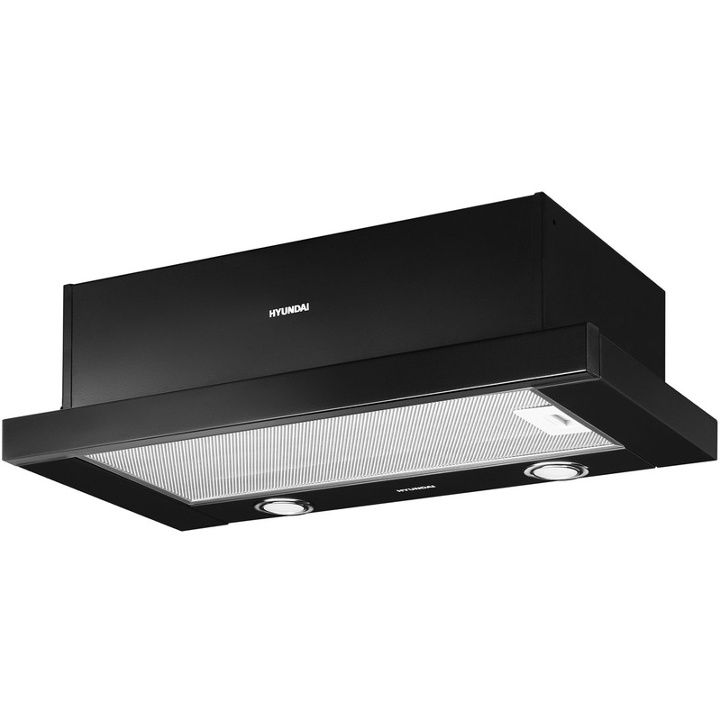 Изображение товара Вытяжка Hyundai HBH 6232 BK чёрная 450 м3/ч Механика LED освещение Россия