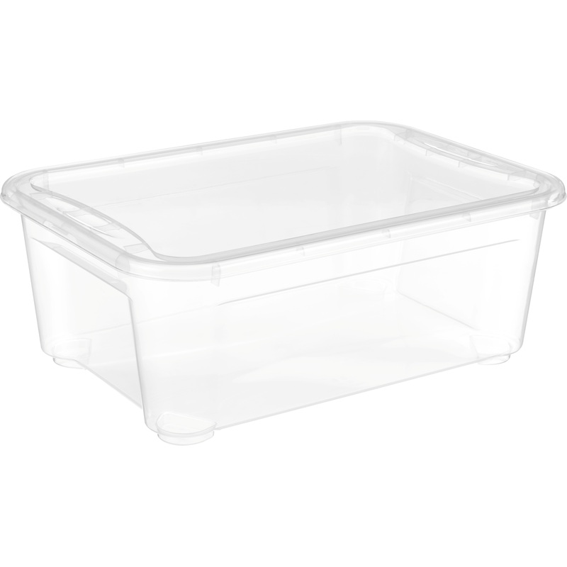 Изображение товара Пластиковый ящик Кристалл универсальный 389х275х145 мм прозрачноый для хранения и организации