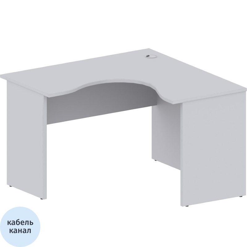 Изображение товара Угловой стол Комус Мебель Easy to Lead Easy One 880.881 правый серый 1200х1200 мм