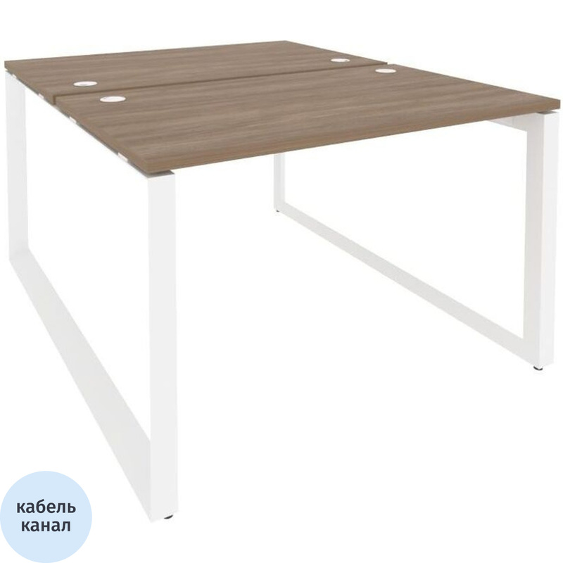 Изображение товара Рабочая станция на 2 рабочих места ONIX-О O.MO-D.RS-2.2.7 дуб аризона белый 1180х1475х750 мм