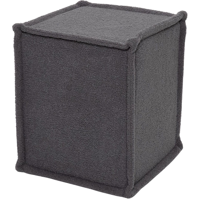 Изображение товара Пуф Куба графит (велюр, 380х380х450 мм)