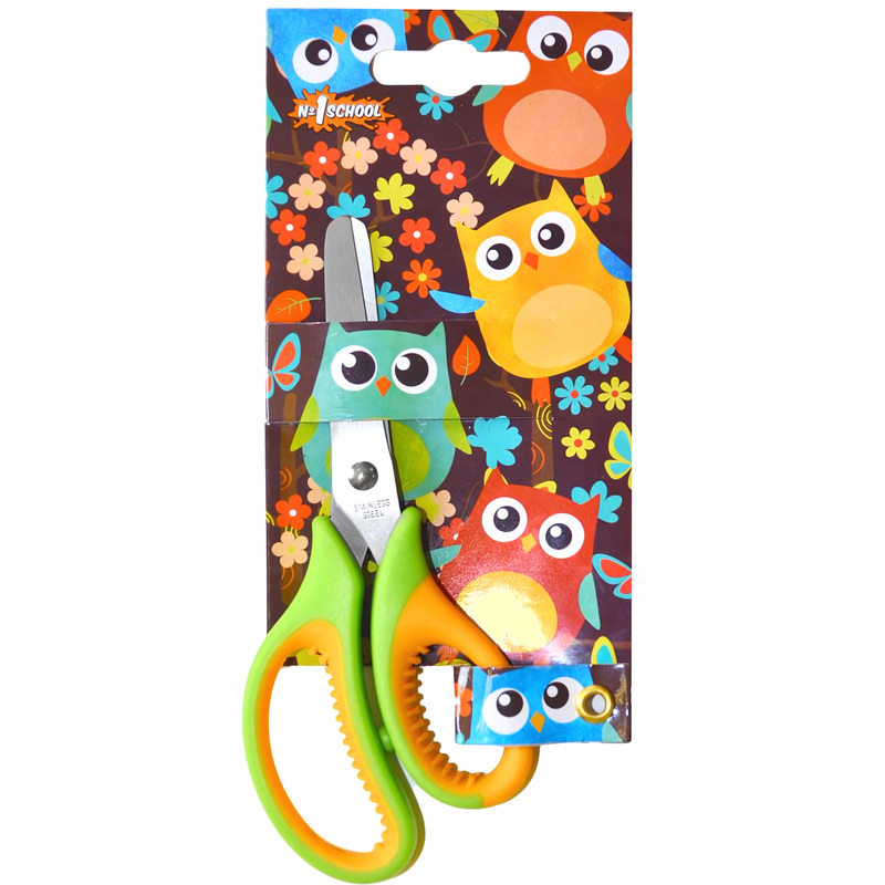 Изображение товара Ножницы детские Комус Класс (№1 School) Веселые совята 135 мм для правшей тупоконечные
