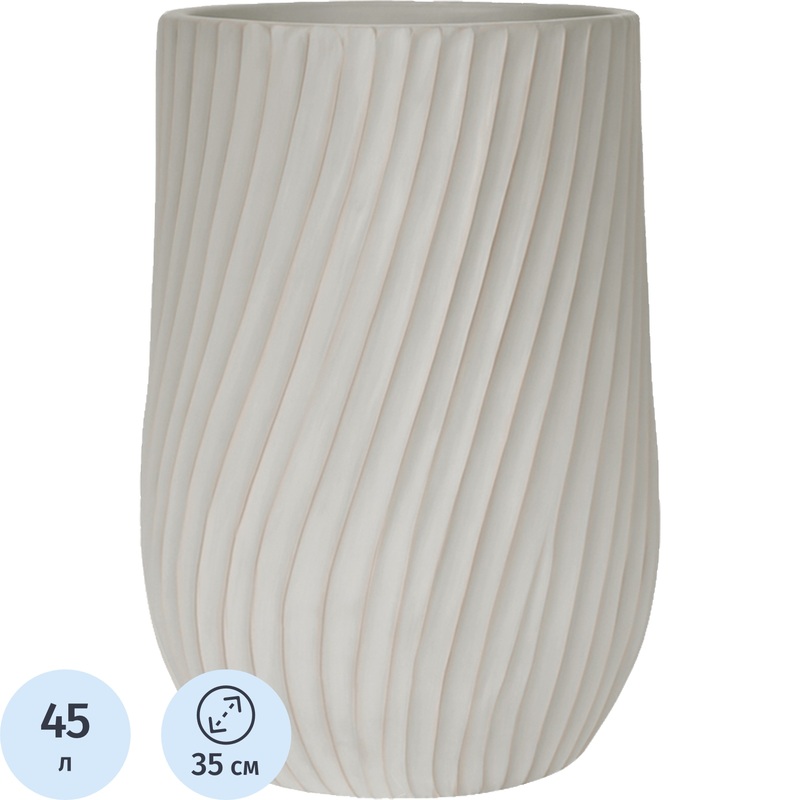 Изображение товара Кашпо Idealist lite Велюр 45 л айвори (55x35 см)