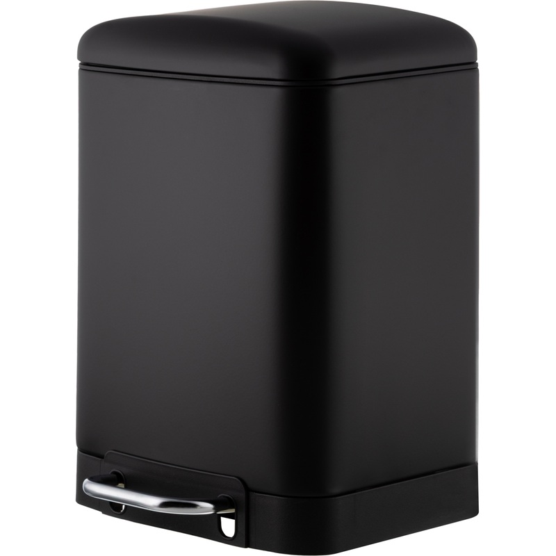 Изображение товара Ведро мусорное Luscan 6 л нержавеющая сталь педаль крышка черное