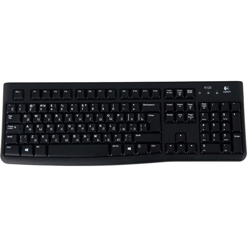 Изображение товара Проводная мембранная клавиатура Logitech K120 For Business USB черная