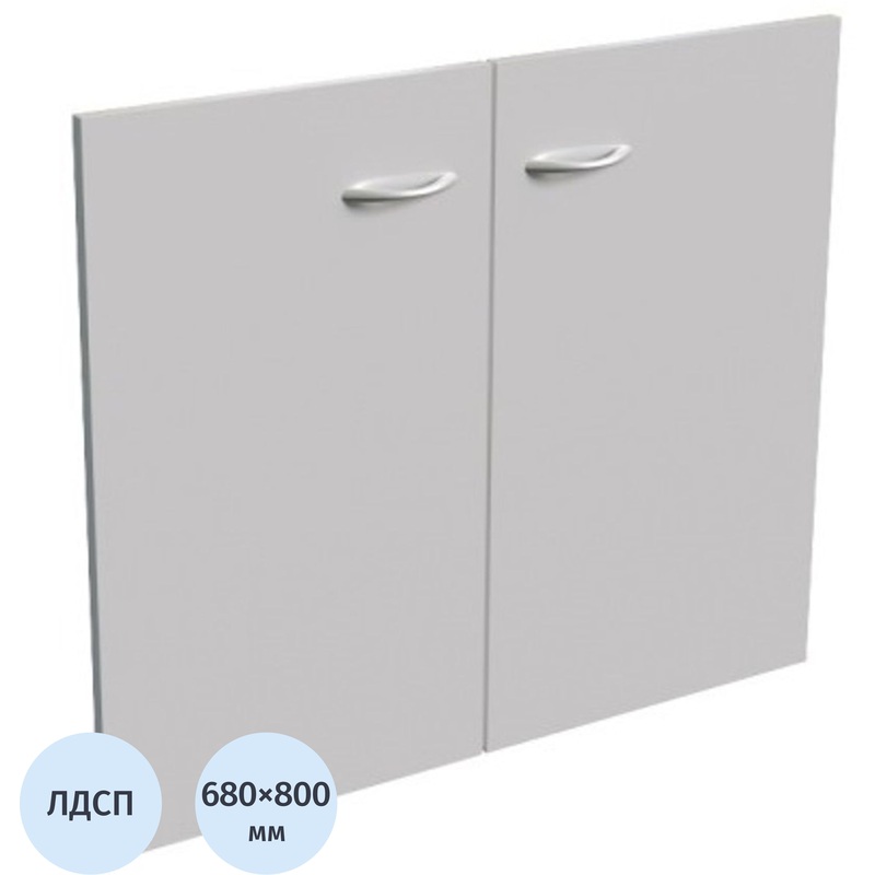 Изображение товара Двери низкие Steel 11554 из ЛДСП белый 800х680 мм 2 шт