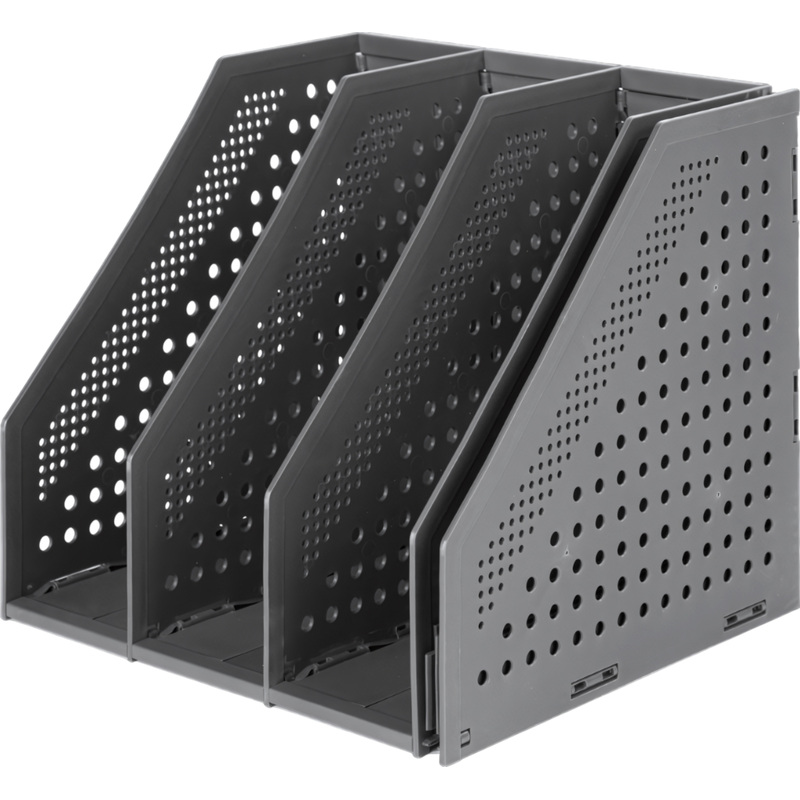 Изображение товара Вертикальный пластиковый лоток для бумаг Deli 4 отделения, формат А4