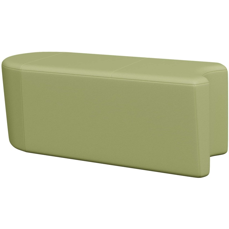 Изображение товара Модуль диван прямой Молекула Mol2-1 двухместный правый/левый салатовый (искусственная кожа)