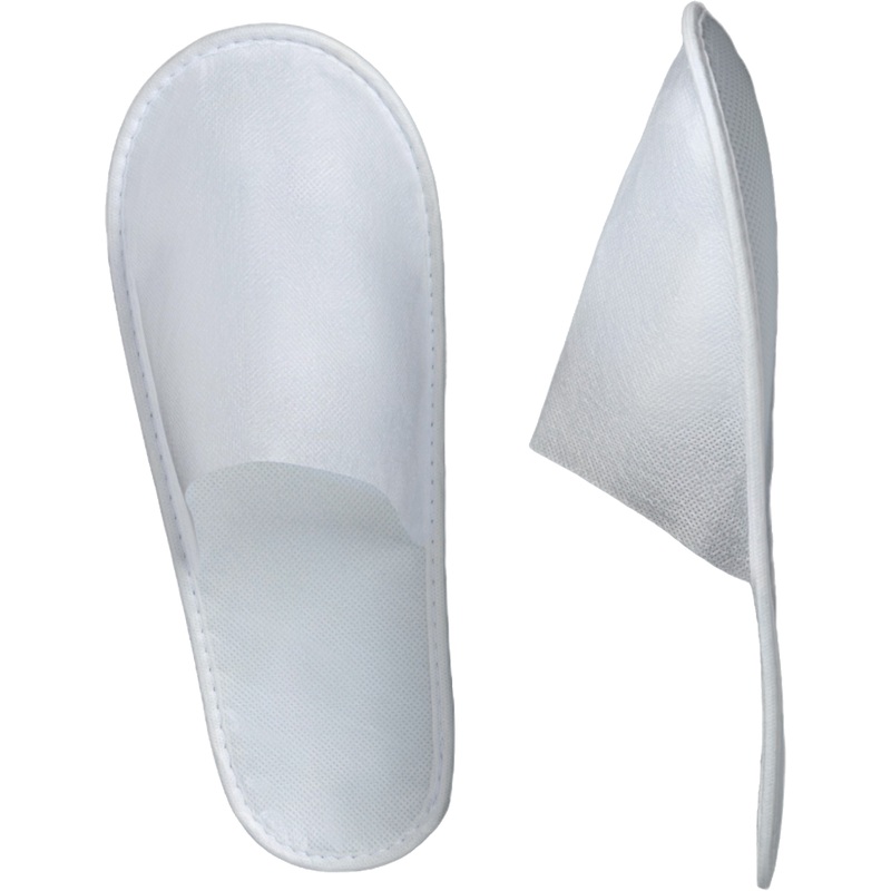 Изображение товара Одноразовые тапочки из спанбонда с подошвой из ЭВА, закрытый мыс, белые, 320 пар