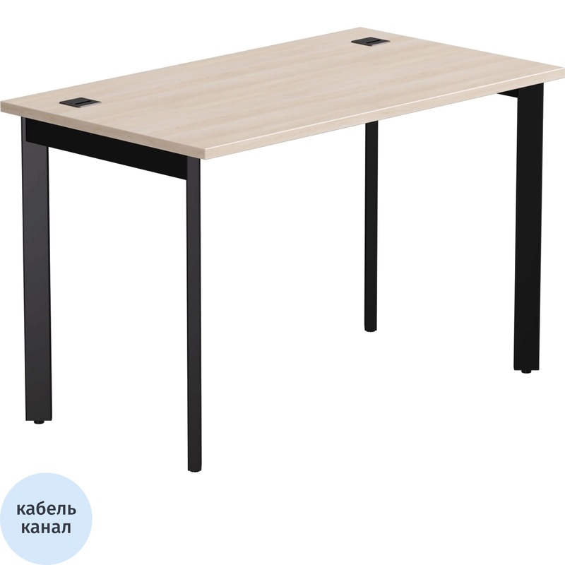 Изображение товара Стол прямой EVO 254S002DY9005 дуб соната/чёрный 1180х670х755 мм