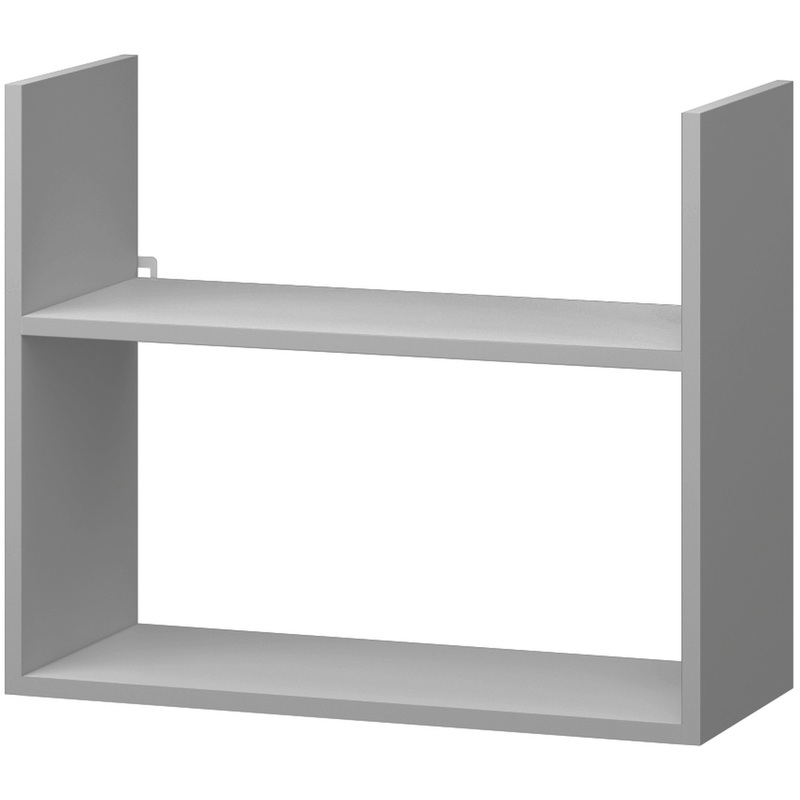 Изображение товара Навесная полка СП-Бюджет 1349 из ЛДСП серого цвета, 632х596 мм