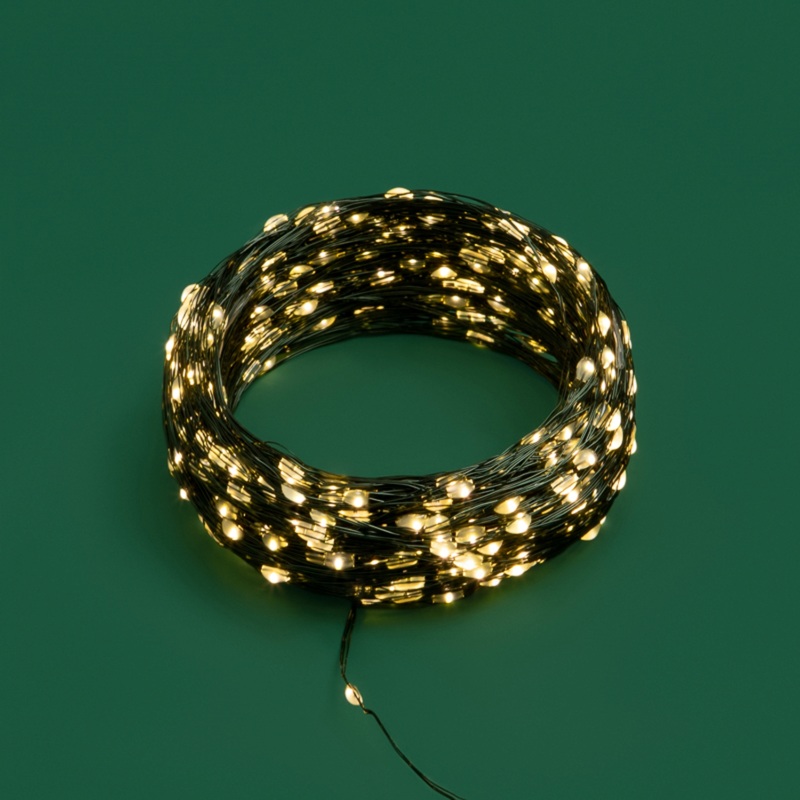 Изображение товара Светодиодная гирлянда Neon-Night Роса 50 м 500Led тёплый белый свет IP20
