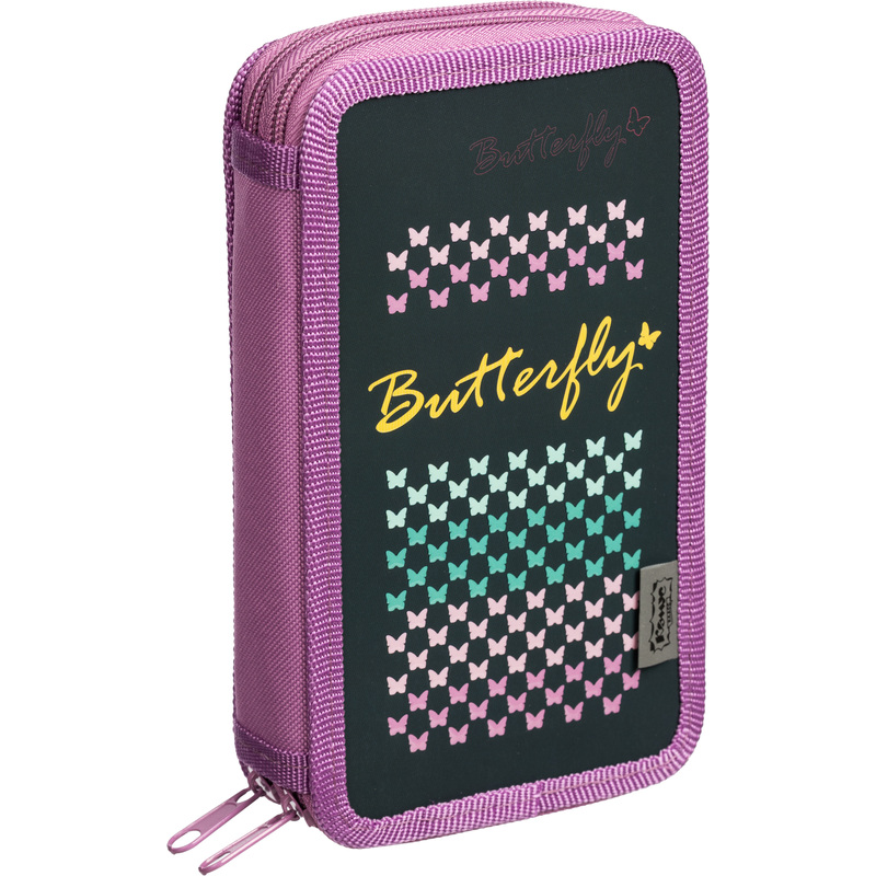 Изображение товара Двухсекционный пенал Комус Класс Butterfly для девочек компактный и стильный