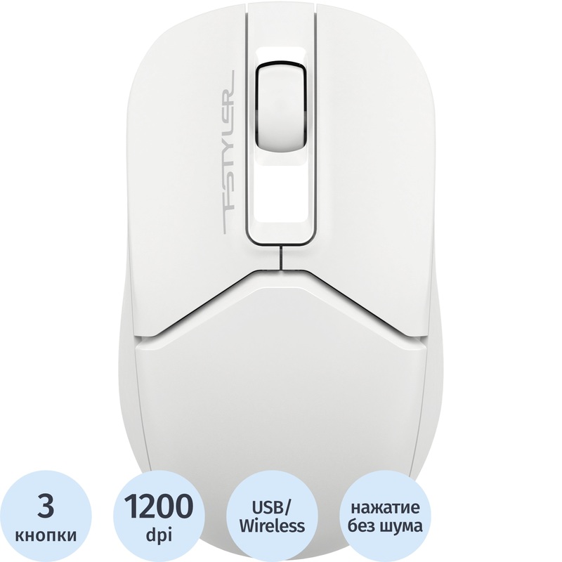 Изображение товара Беспроводная оптическая мышь A4Tech Fstyler FG12S белая