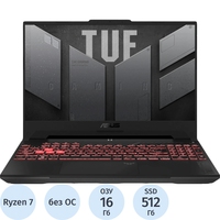 Ноутбук игровой Asus TUF Gaming FA507NVR-LP040 15.6" Gray AMD Ryzen 7  7435HS/16 ГБ/SSD 512 ГБ/nVidia GeForce RTX 4060 (90NR0JK5-M00230)