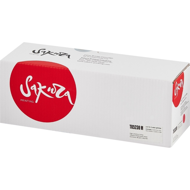Изображение товара Лазерный пурпурный картридж Sakura TK-5230M для Kyocera совместимый