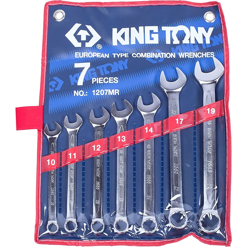 Изображение товара Набор ключей комбинированных King Tony 10-19 мм 7 предметов (1207MR)