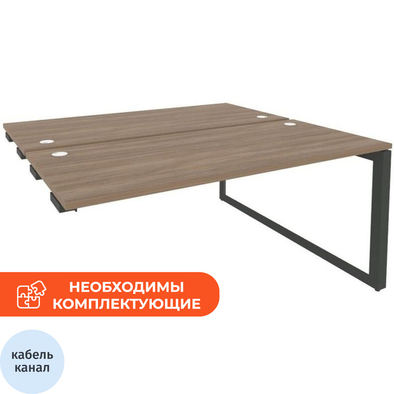 Изображение товара Рабочая станция на 2 рабочих места ONIX-О O.MO-D.SPR-4.7 (дуб аризона/антрацит, 1580х1475х750 мм)