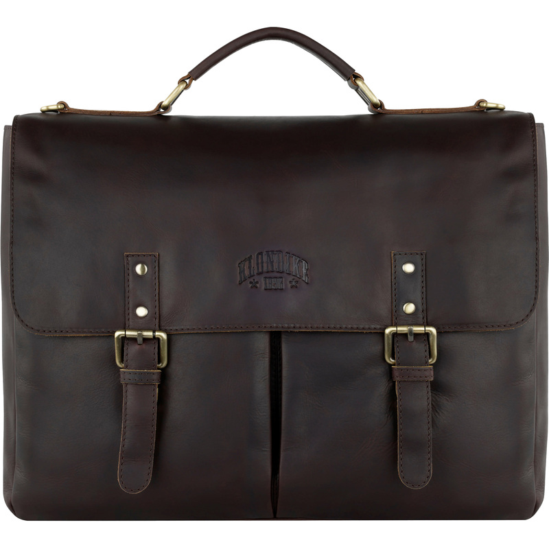 Изображение товара Портфель мужской из натуральной кожи Klondike Rush Louis размер 40x30x10 см темно-коричневый