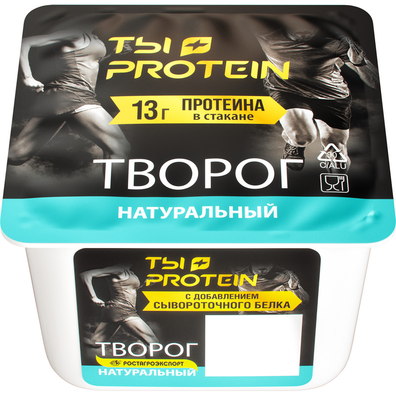 Изображение товара Творог Ростагроэкспорт Ты+Protein натуральный 2% 130 г