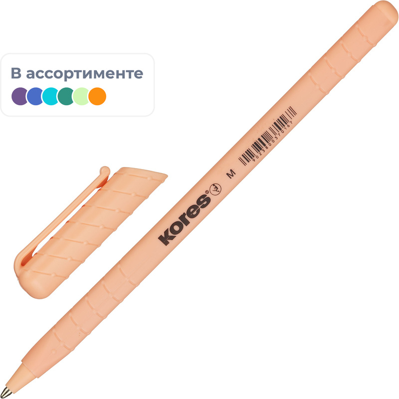 Изображение товара Ручка шариковая неавтоматическая Kores Pastel K0R-M синяя (толщина линии 0.7 мм)