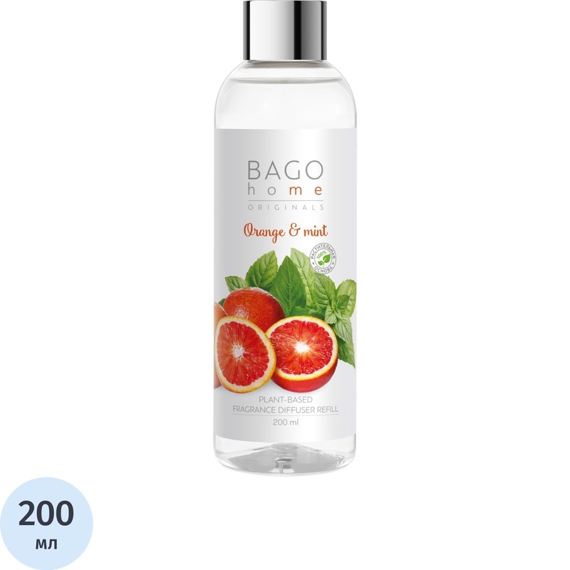 Изображение товара Наполнитель для ароматизатора Bago Home Апельсин с мятой 200 мл