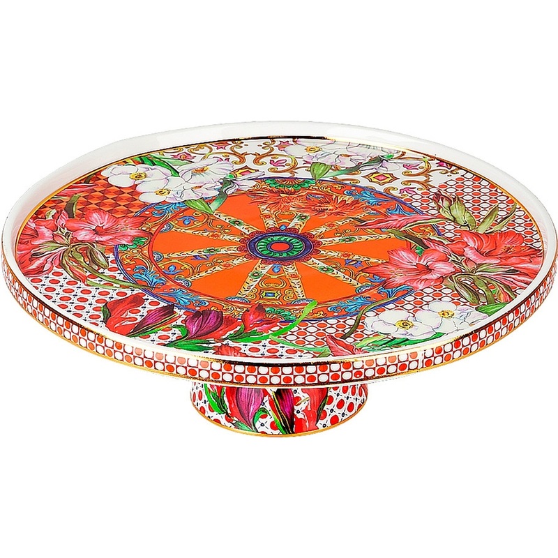 Изображение товара Тортовница на ножке Nouvelle Home Secret Garden фарфор 10 см