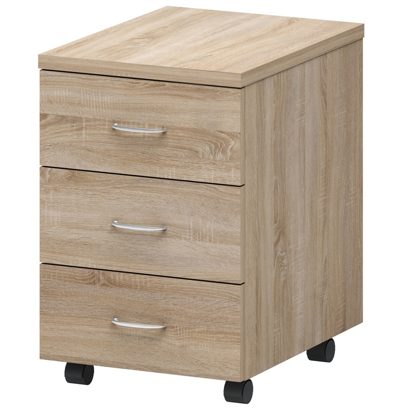 Изображение товара Тумба подкатная Бюджет 2556 (дуб сонома, 398х406х521 мм, 3 ящика)