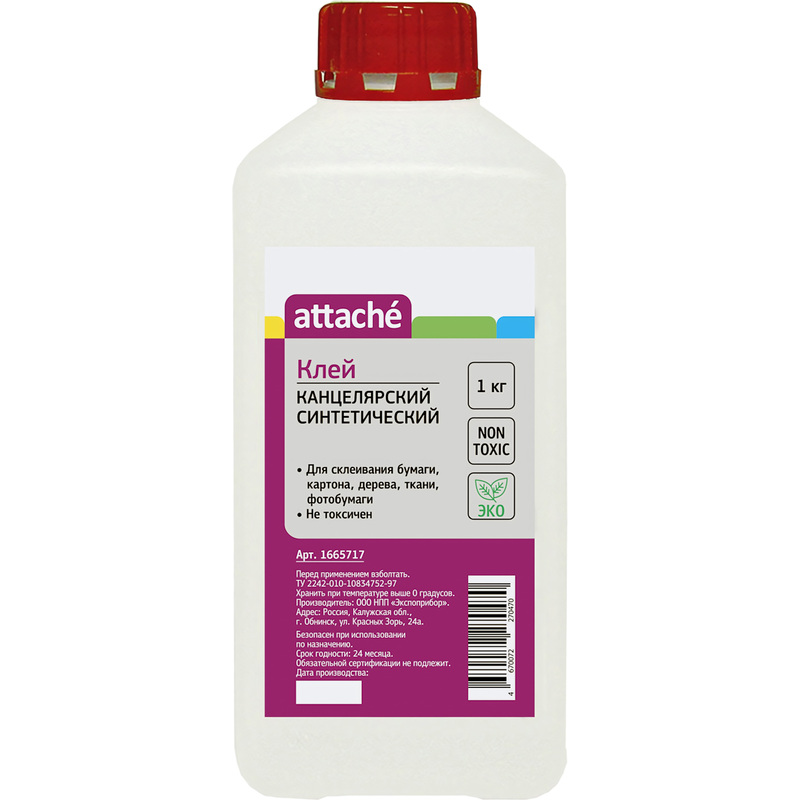 Изображение товара Канцелярский жидкий клей Attache 1000 мл прозрачный морозостойкий