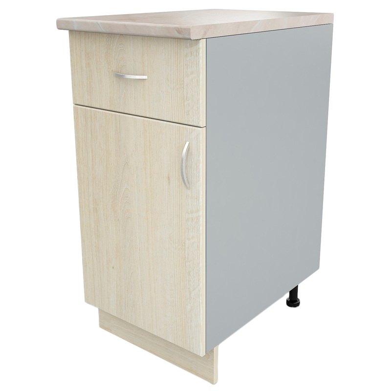 Изображение товара Напольный шкаф Ринг АТ 040/1 из ЛДСП с фасадами дуб шамони светлый 400х600х850 мм