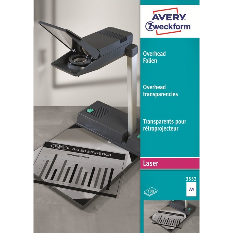 Изображение товара Пленка для проекторов Avery Zweckform AZ3552 прозрачная А4 100 листов
