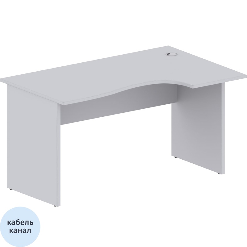 Изображение товара Стол эргономичный Комус Мебель (Easy to lead) Easy One 872.873 правый (серый, 1400х900х743 мм)
