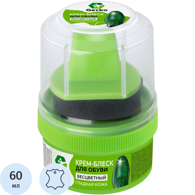 Изображение товара Крем для обуви Gecko бесцветный 60 мл (101318)