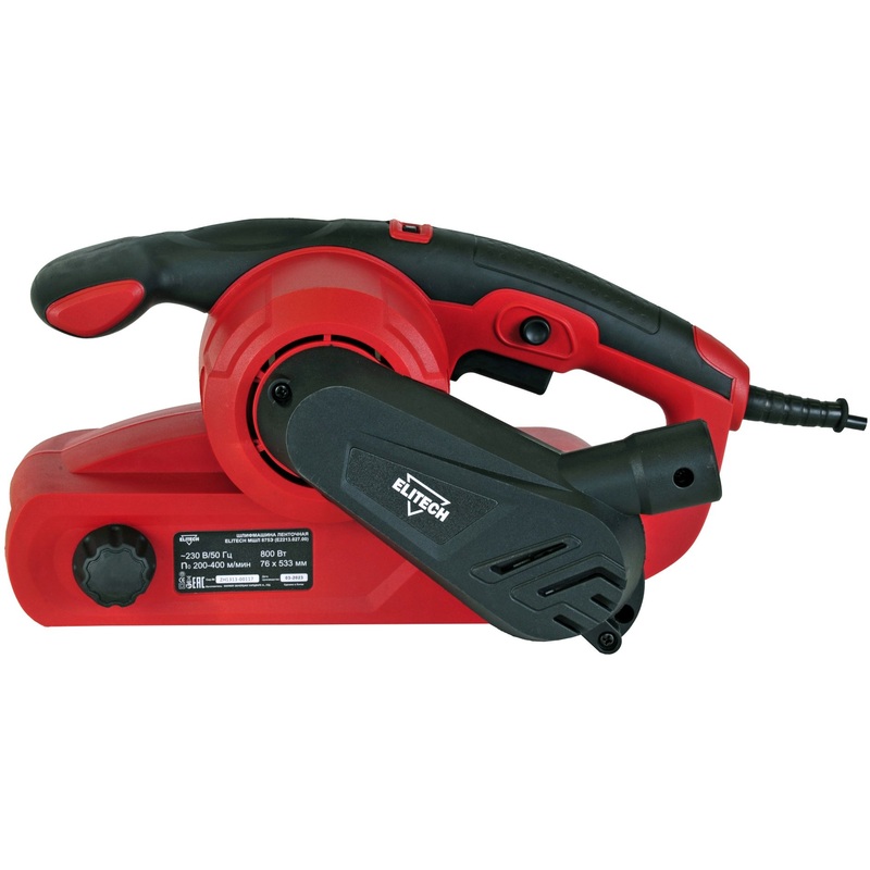 Изображение товара Шлифмашина ленточная Elitech ДМ МШЛ 875Э для обработки деревянных поверхностей