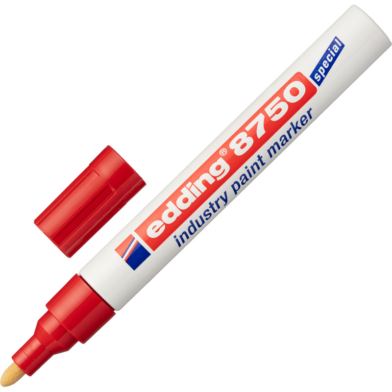 Изображение товара Промышленный лаковый маркер Edding E-8750/2 красный 2-4 мм