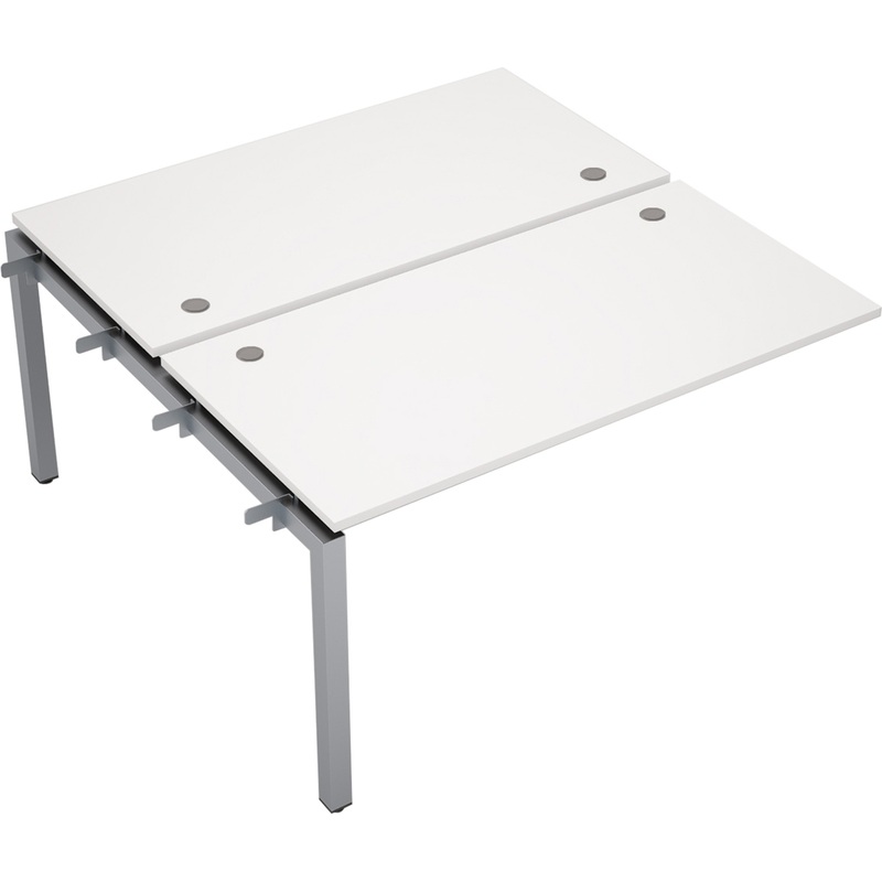Изображение товара Рабочая станция Avance 6МБС.5279 двухместная (белый/алюминий матовый, 1400х1435х750 мм)