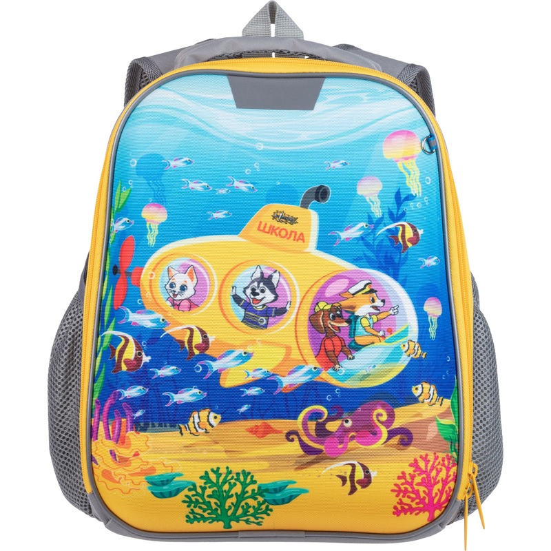 Изображение товара Ранец Комус Класс Light Шустрики анатомический серый для школы, 1 отделение