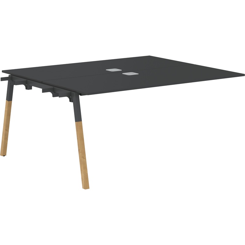 Изображение товара Стол приставной Forta FIWST 1513 (бук/чёрный графит, 1580х1370х733 мм)