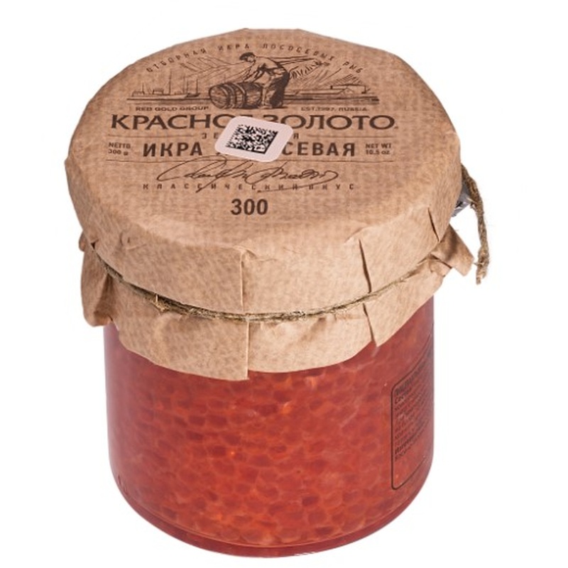Изображение товара Икра лососевая Красное Золото 300 г