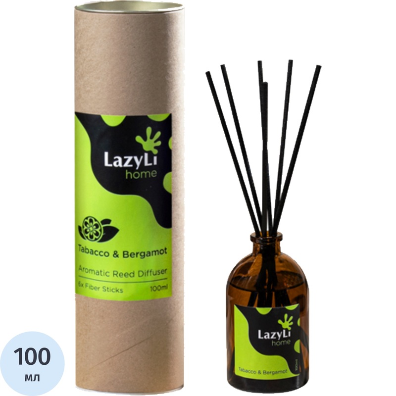 Изображение товара Аромадиффузор LazyLi Tabacco & Bergamot 100 мл для уютной атмосферы