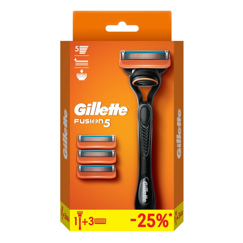 Изображение товара Бритва Gillette Fusion с 4 сменными кассетами для Мужчин