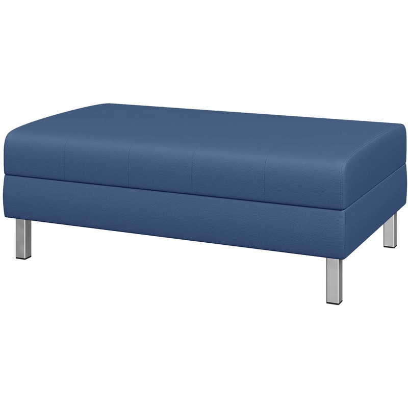 Изображение товара Банкетка Flagman синяя из искусственной кожи 1270х770х450 мм