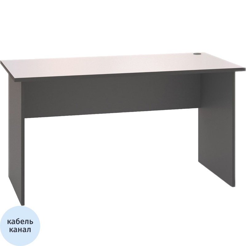 Изображение товара Стол прямой Стратегия E49-01.31С серый 1400х700х735 мм
