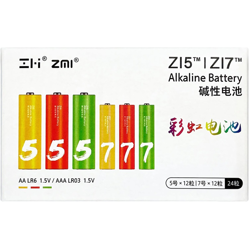 Изображение товара Набор батареек Xiaomi ZMI AAA и AA, 24 шт, долгий срок хранения