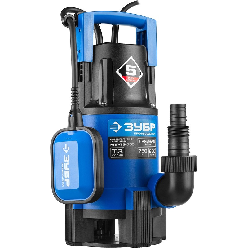 Изображение товара Насос дренажный для грязной воды Зубр Профессионал НПГ-Т3-750